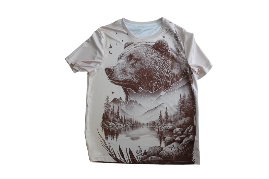 Retro Brown Bear Tee L