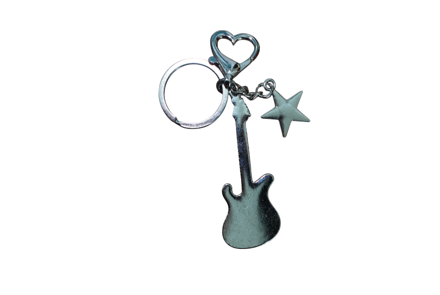 Retro Guitar Key Ring