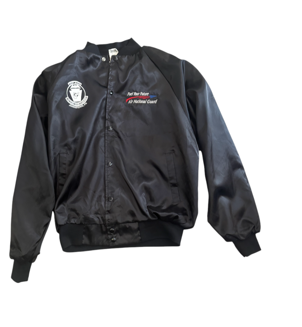 Vintage Satin Bomber Jacket L