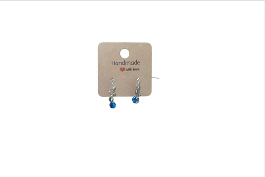 Blue Gem Earrings