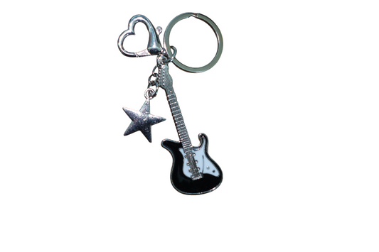 Retro Guitar Key Ring