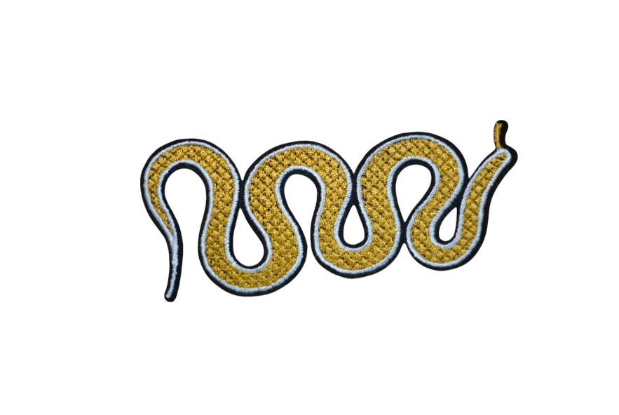 Gold Snake Iron On Patch