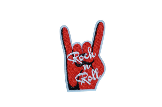 Rock And Roll Hand Iron On Patch