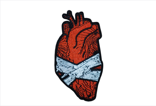 Red Heart Iron On Patch
