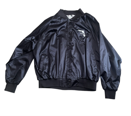 Vintage Satin Bomber Jacket XL