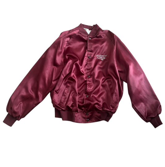 Vintage Satin Bomber Jacket L
